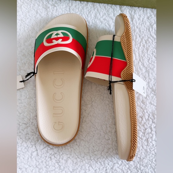 Authentic Gucci Men’s Interlocking G Slide Sandals - Picture 4 of 16